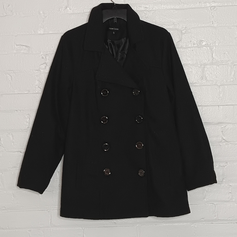 New Look Dark Grey Pea Coat
